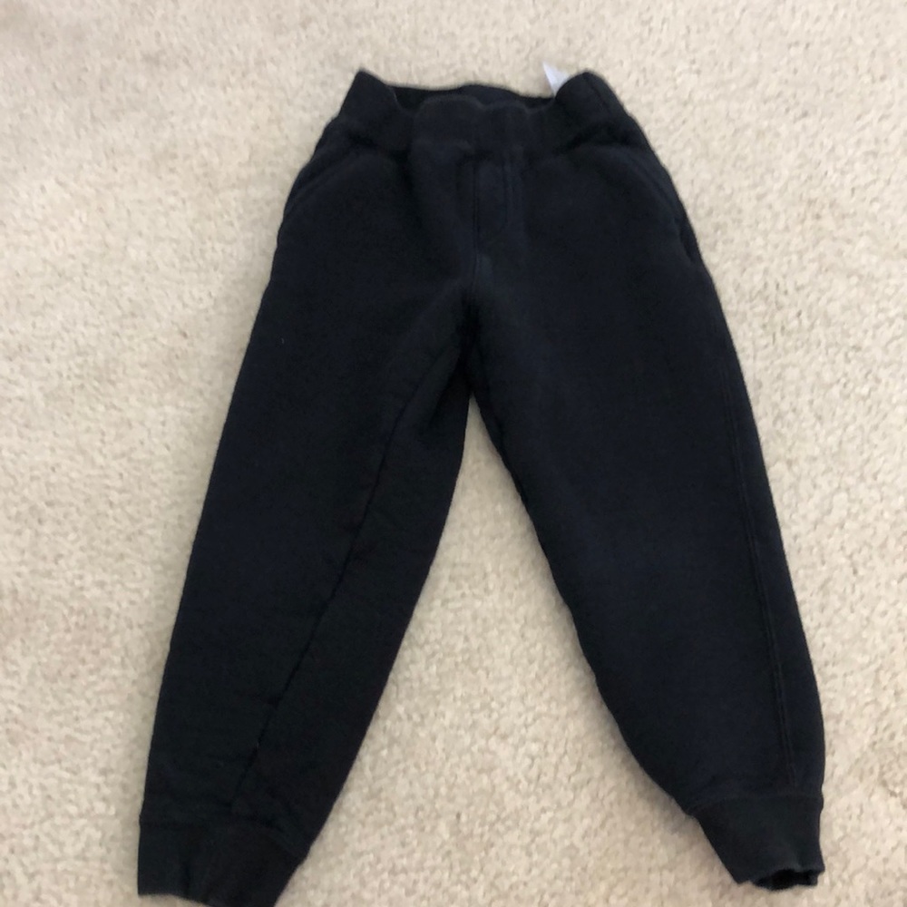 Uniqlo Toddler Black Pile Lined Joggers - Size 3-4